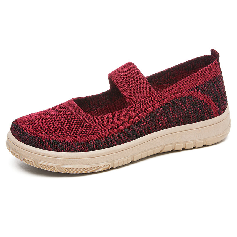 Women's single shoes, shoes for middle-aged and elderly mothers, casual shoes, old Beijing cloth shoes, women's shoes, soft-soled, not tiring to the feet, flat shoes Item Picture