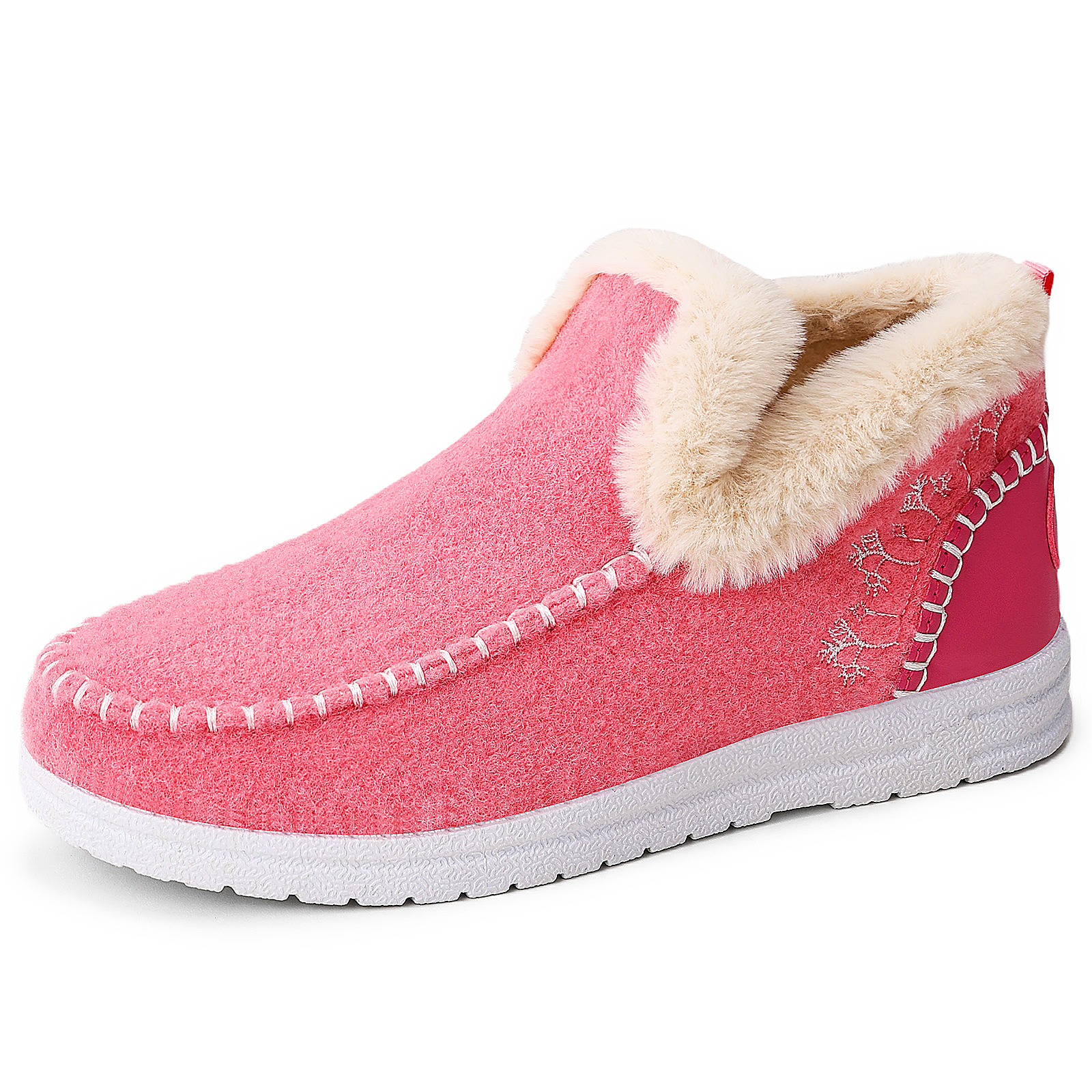 Winter cotton boots with fleece and thickened cotton shoes, cross-border trade women's boots, cold-proof and warm snow boots, and fashionable ankle boots Item Picture