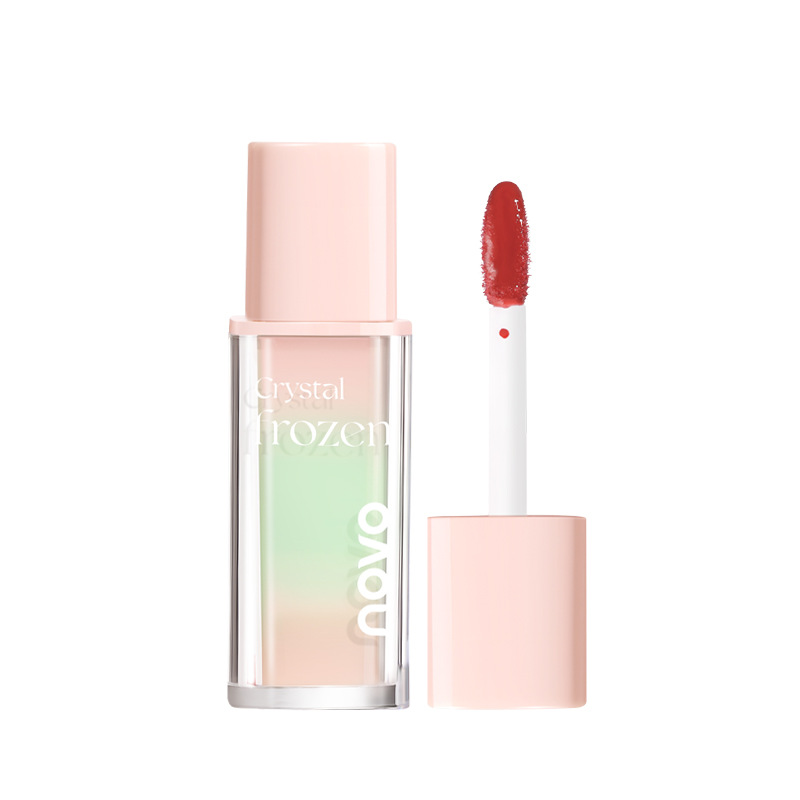 novo Crystal Jelly Lip Gloss, pouty lips, mirror lip glaze, low saturation, whitening, gentle, not easy to stick to the cup, maintaining color and nourishing the lips Item Picture
