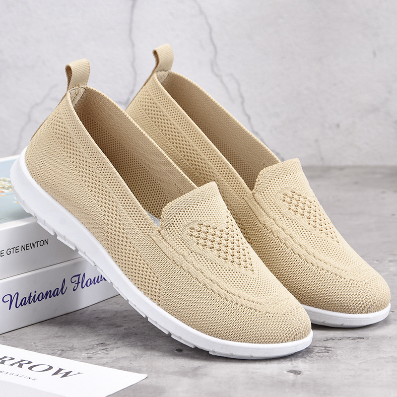 Old Beijing cloth shoes for women, summer new style cloth shoes, breathable flat casual single shoes, soft soles, mom shoes for women Specification drawing