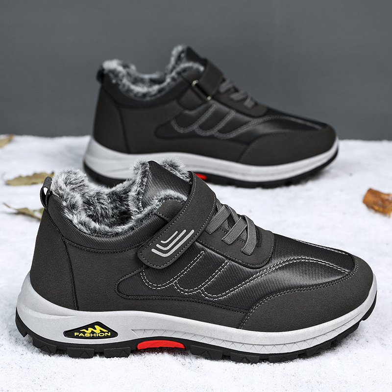 Winter cotton shoes, fleece walking shoes for the elderly, cold-proof and warm cotton boots for the elderly, private domain gift shoes, men's shoes, snow boots details Picture