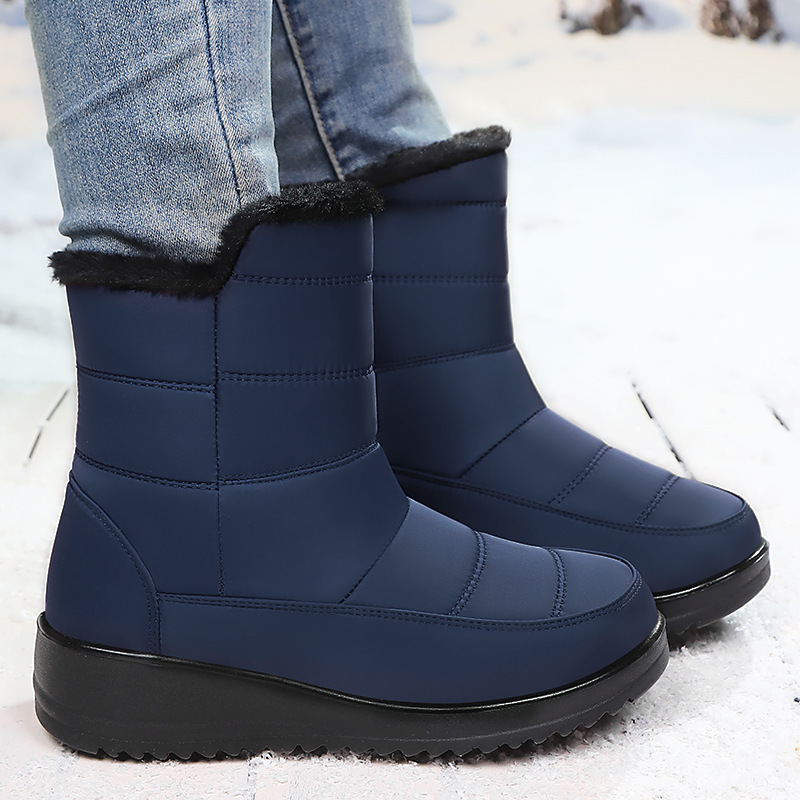 Women's snow boots, winter fleece and thickened cotton shoes, cold-proof and warm women's boots, versatile cotton boots, cross-border women's long boots Application Scenario