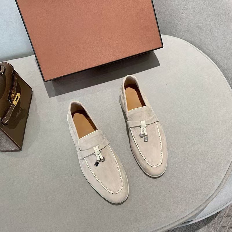 202424 New genuine leather loafers, Italian LP lazy shoes, men's and women's trendy shoes, flat casual shoes for women Specification drawing