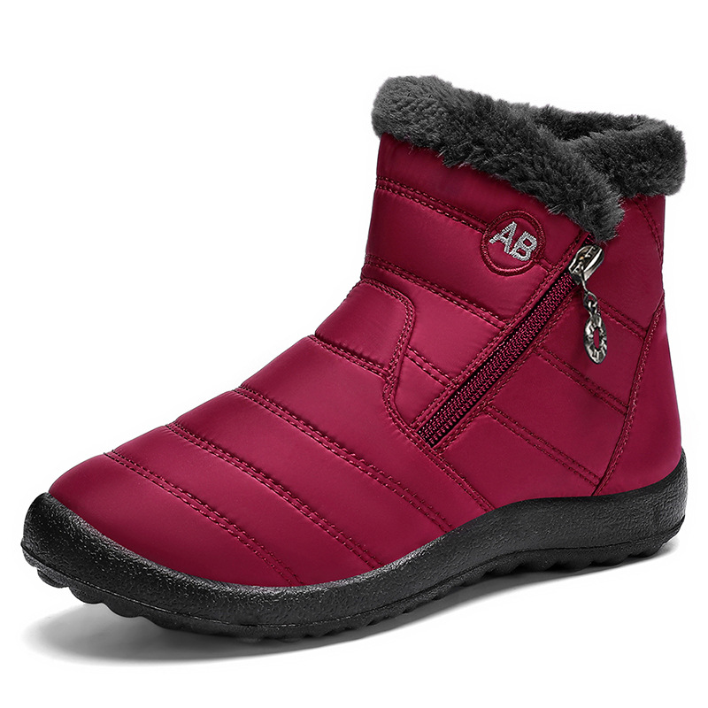 Women's shoes, cross-border cotton shoes, export polyurethane long cotton boots, fleece and thickened warm high-top women's boots, large-sized snow boots Item Picture