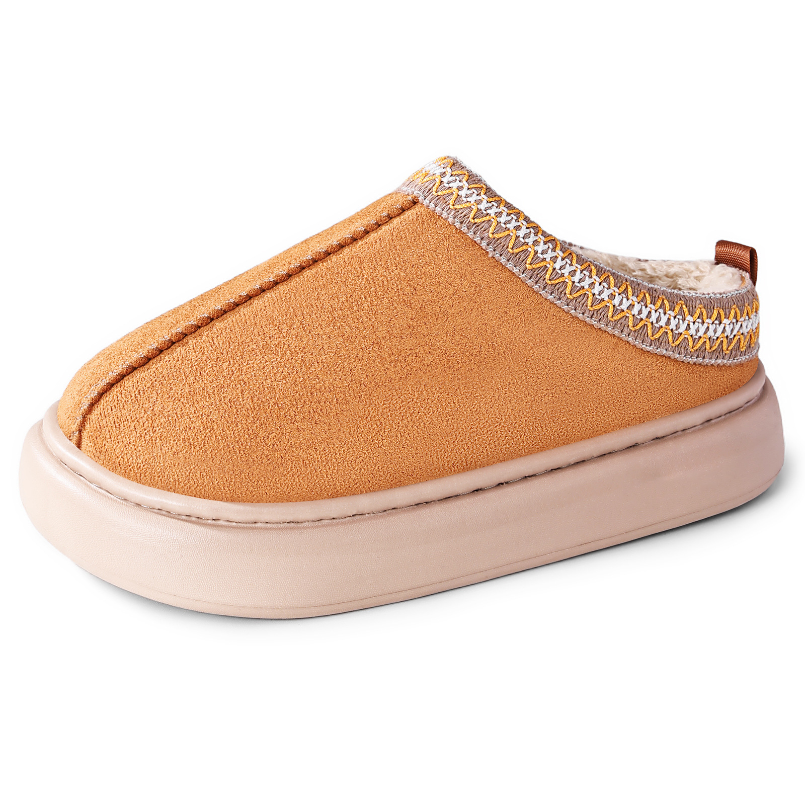 Women's winter fleece and thickened cotton shoes, half-drag cotton boots, cross-border large-sized export women's boots, cold-proof and warm cotton slippers Item Picture