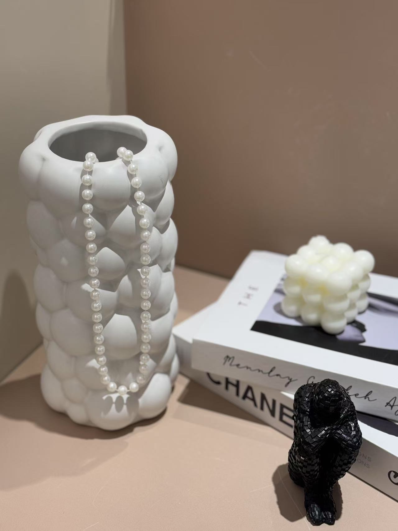 北欧高级感装饰干花花瓶工艺品摆件创意暖装摆件