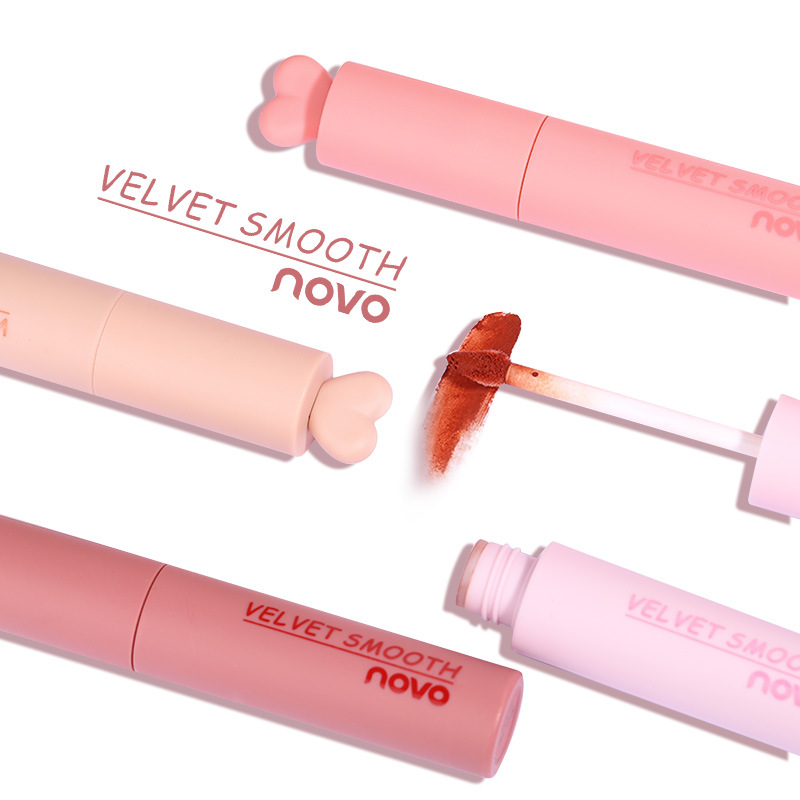 NOVO Xin Mu Air Mist Lip Gloss anti-sweat and color-changing ODM Lip gloss OEM full figure