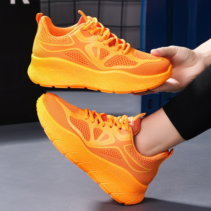 Women's sports shoes, versatile single shoes, fly-woven breathable mesh shoes, soft-soled comfortable running shoes, shallow mouth, light and convenient women's shoes full figure