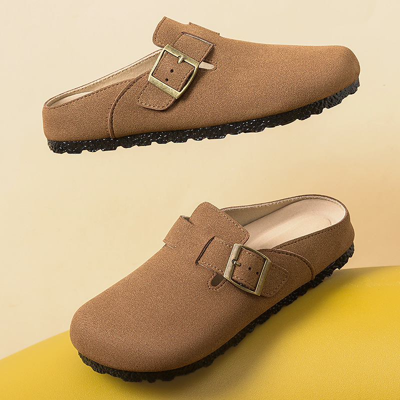Women's thick-soled slippers, retro Burken shoes, versatile casual shoes, headband, outerwear women's shoes, lazy people, single-foot shoes full figure