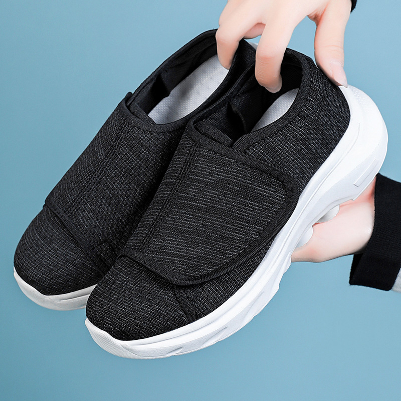 New women's casual shoes, mom shoes, Velcro style women's shoes, soft soles, not tiring to the feet, single shoes, one foot to wear lazy shoes Specification drawing