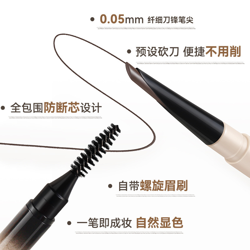 NOVO Blade Eyebrow Pencil is waterproof and does not smudge. Genuine product. It shows color for beginners. Wild eyebrows. Long-lasting anti-sweat eyebrow pencil. Wholesale details Picture