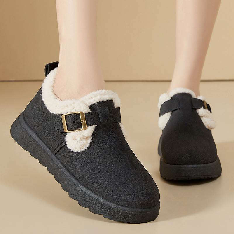 Women's winter cotton shoes with fleece and thickened snow boots, cold-proof and warm cotton boots, cross-border versatile short boots, and outerwear women's boots Application Scenario