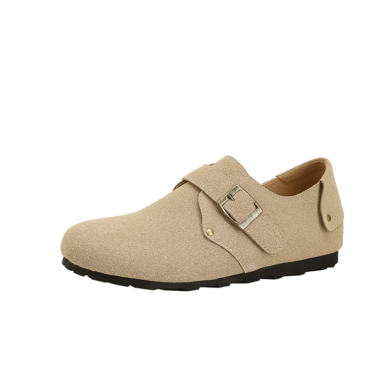 The new Spring/Autumn 2024 collection of Boken women's casual shoes is a versatile, soft-soled, soft leather, comfortable and lazy single shoe Item Picture