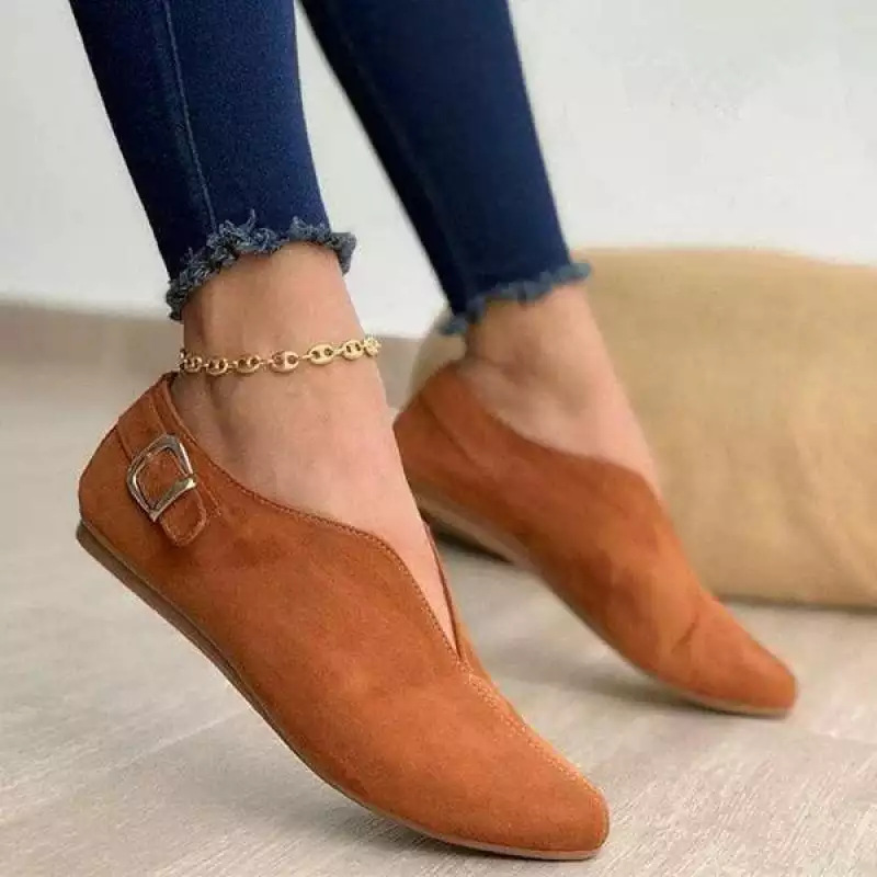 Single-shoe women's 2025 Spring/Summer new Chanel-style shallow opening women's shoes with fabric surface, one-step lazy bean shoes Specification drawing