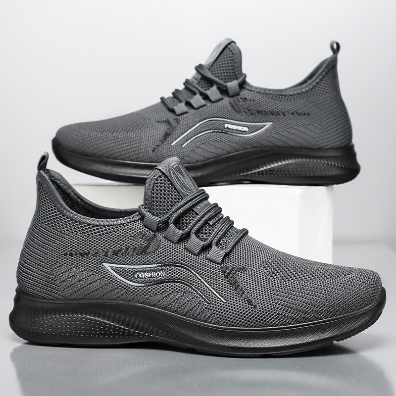 Men's shoes, sports shoes, cross-border large-sized lightweight single shoes, breathable mesh shoes, soft-soled comfortable running shoes, versatile casual shoes full figure
