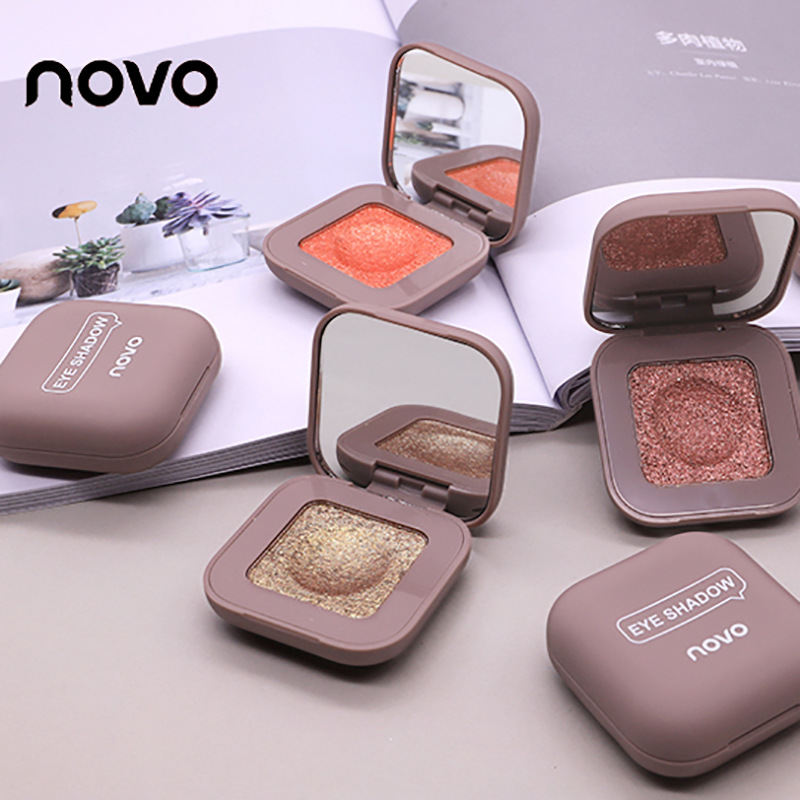 NOVO Source Factory Keyboard fingertip Cool and trendy eyeshadow, polarized high-gloss, mashed potato texture, long-lasting single-color eyeshadow palette full figure