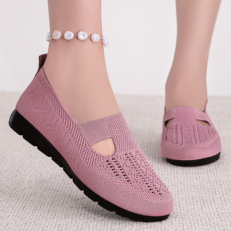 Women's cross-border large-sized shoes, old Beijing cloth shoes, shoes for middle-aged and elderly mothers, casual shoes, soft-soled, not tiring to the feet, single shoes Specification drawing