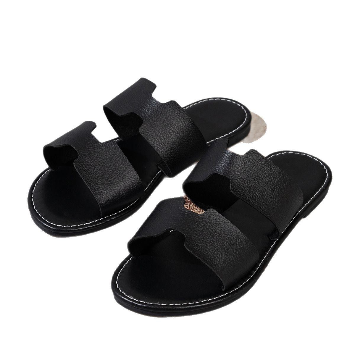 Women's summer flip-flops, outdoor large-sized anti-slip and wear-resistant vacation beach shoes Item Picture