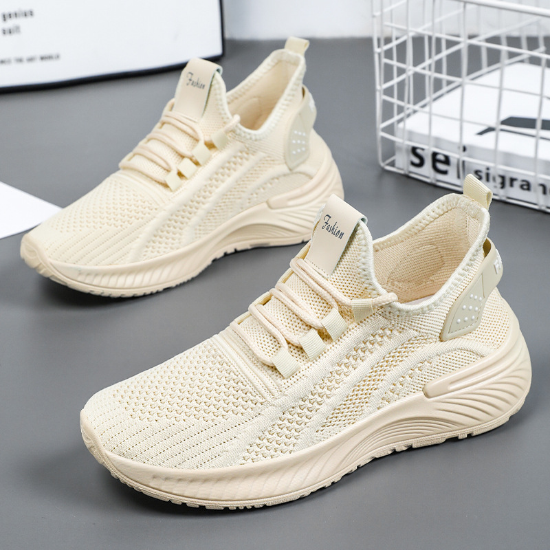 Women's shoes, versatile casual shoes, breathable mesh shoes, gift shoes, solid color single shoes for export, sports shoes, running shoes