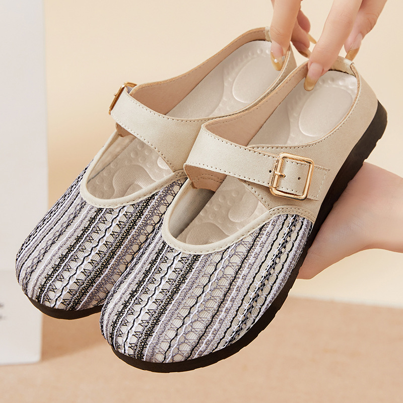 Summer new style sandals for women, lazy shoes, button-up, half-slipper, versatile, one-step outerwear women's casual shoes Specification drawing