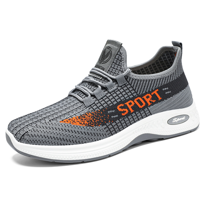 New men's shoes and sports shoes, breathable flying woven mesh shoes, soft-soled men's single shoes, comfortable running shoes, fashionable men's shoes Item Picture