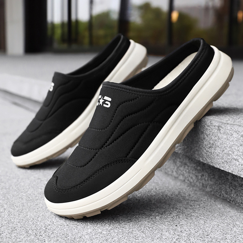 Men's shoes, half-slipper, one-foot casual shoes, breathable and non-smelly, dad's shoes, new summer comfortable men's single shoes full figure