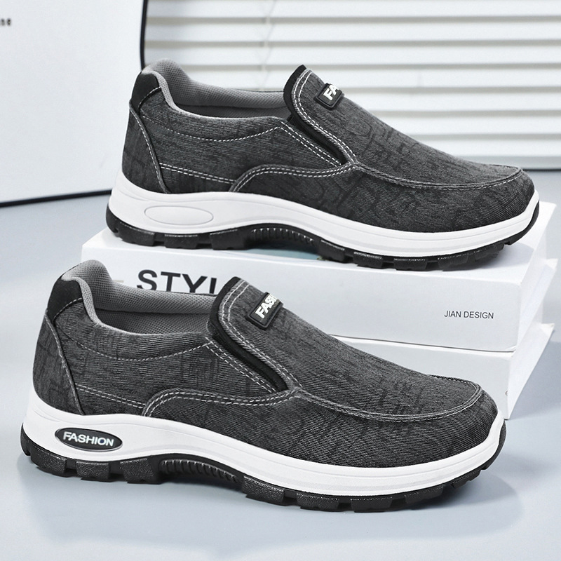 New men's casual shoes, summer breathable walking shoes, one-step lazy shoes, soft-soled comfortable dad shoes details Picture