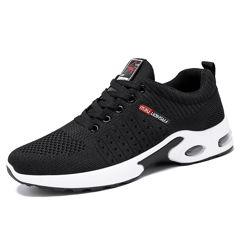 The new TEMU release mesh fabric breathable front lace-up running shoes for men's Spring and Autumn are lightweight and air-cushioned casual sports shoes Item Picture