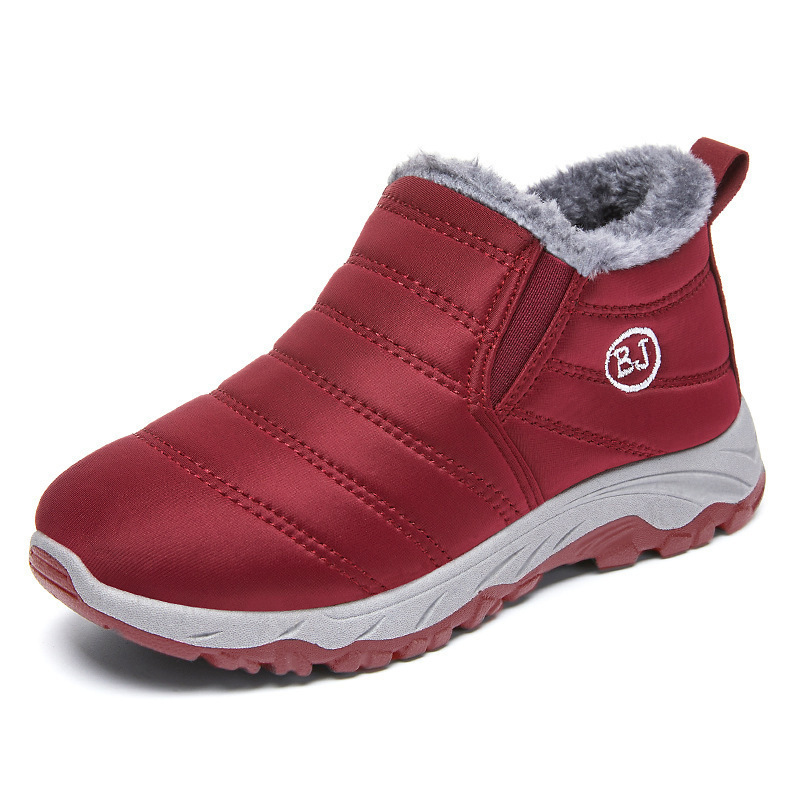 Winter new cross-border large-sized cotton shoes, mom shoes, cotton boots with fleece and thickened short boots, couple warm snow boots Item Picture