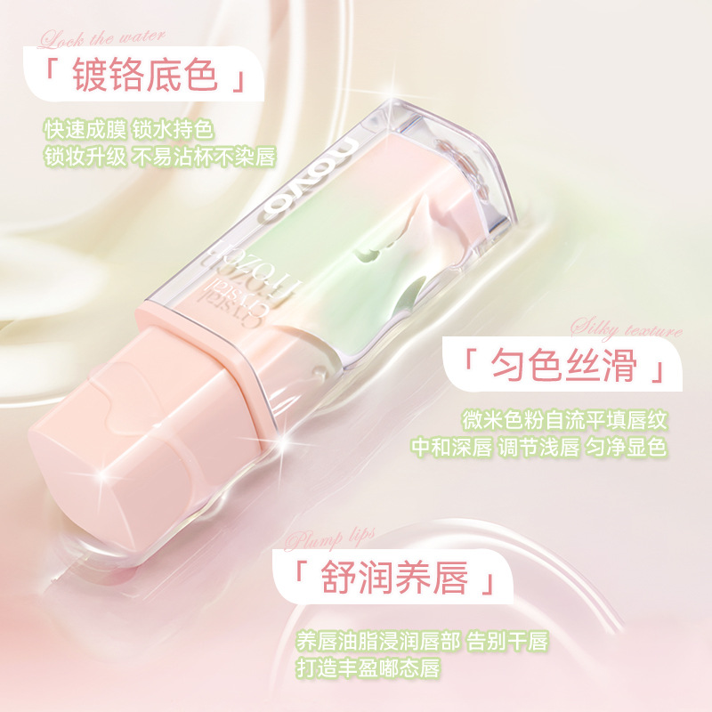 novo Crystal Jelly Lip Gloss, pouty lips, mirror lip glaze, low saturation, whitening, gentle, not easy to stick to the cup, maintaining color and nourishing the lips Specification drawing