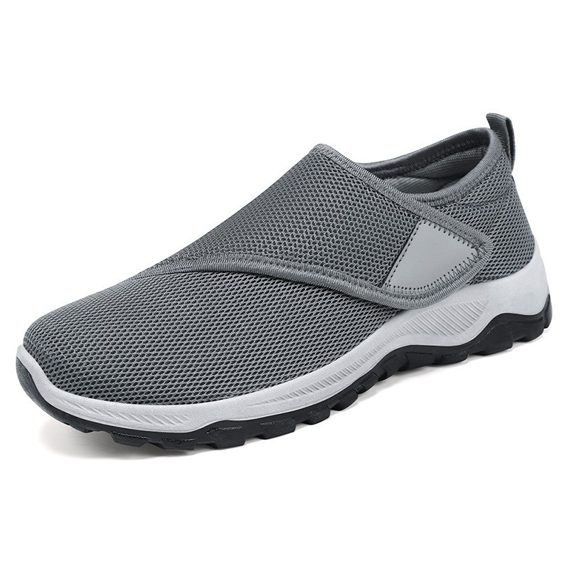 Spring new breathable casual men's shoes, old Beijing cloth shoes, cross-border fashion round toe Velcro Dad walking shoes Item Picture