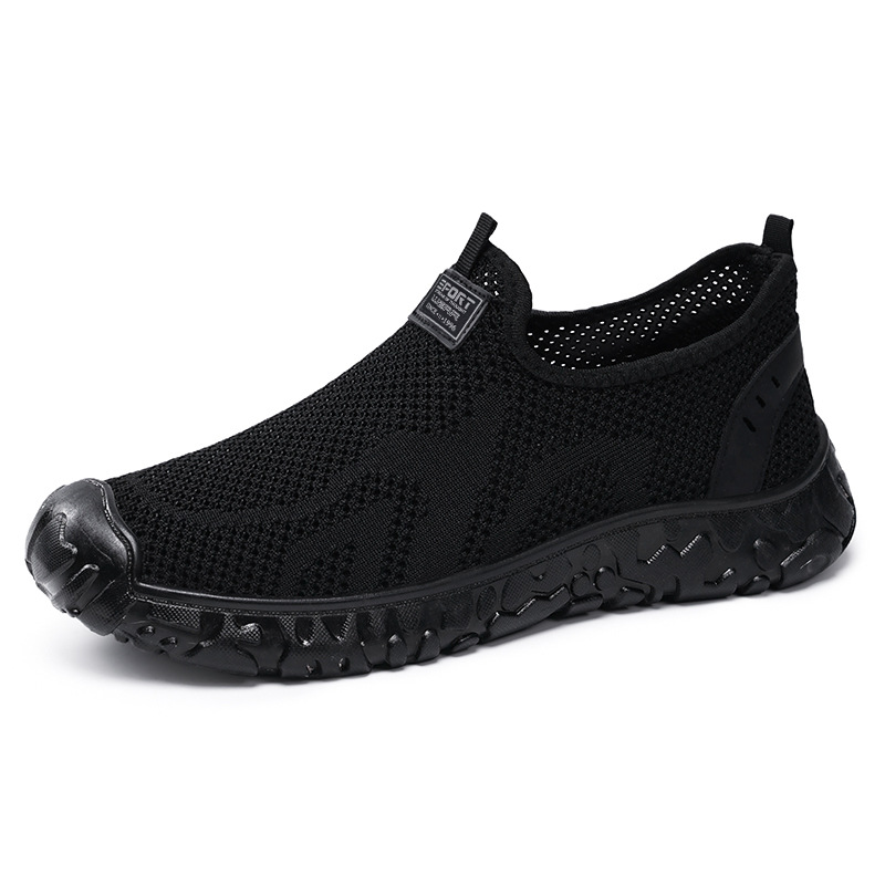Men's casual shoes, soft-soled dad shoes, versatile men's shoes, breathable and non-smelly feet, flying woven shoes, old Beijing cloth shoes, single shoes Item Picture