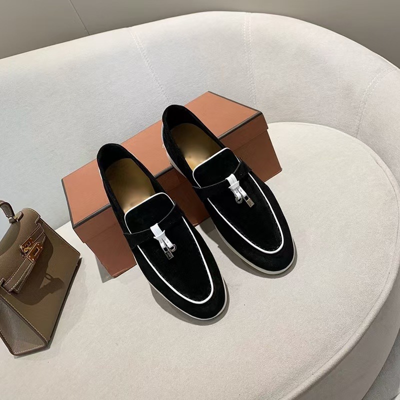 202424 New genuine leather loafers, Italian LP lazy shoes, men's and women's trendy shoes, flat casual shoes for women Application Scenario