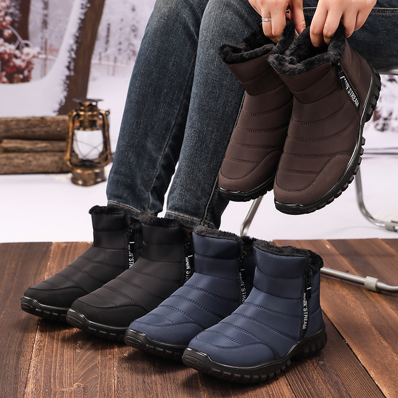 Men's snow boots, cross-border boots, winter fleece and thickened cotton shoes, cold-proof and warm cotton boots, versatile and comfortable men's boots Application Scenario