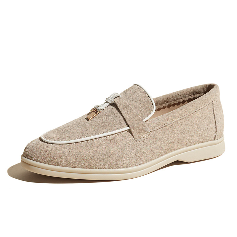 Factory direct sales 2025 new Italian LP soft-soled casual women's shoes, comfortable and versatile genuine leather loafers Item Picture