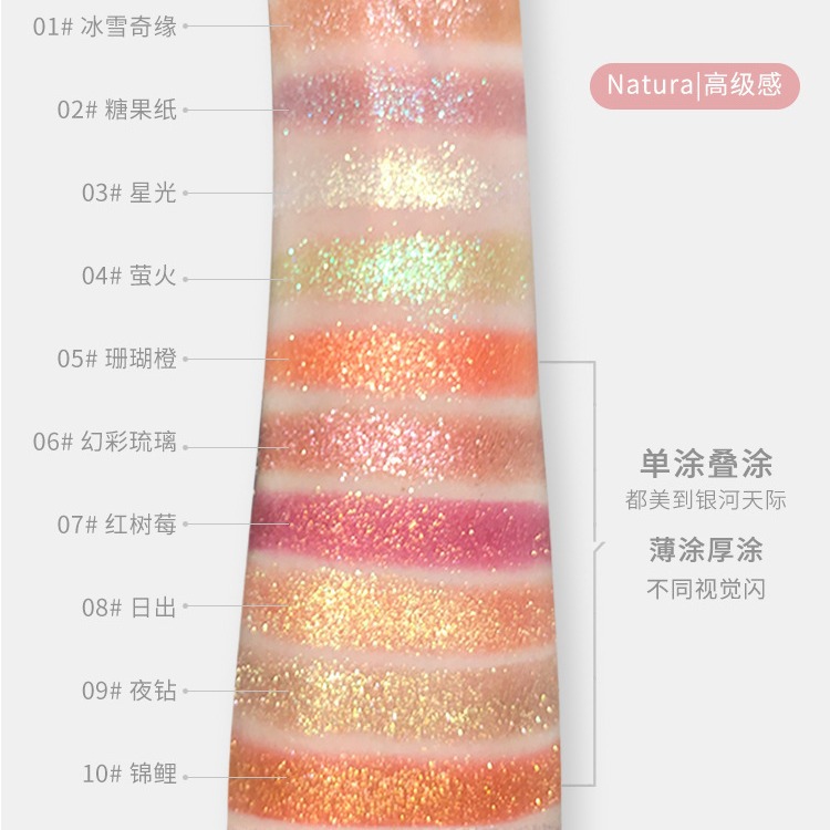 NOVO Source Factory Keyboard fingertip Cool and trendy eyeshadow, polarized high-gloss, mashed potato texture, long-lasting single-color eyeshadow palette Item Picture
