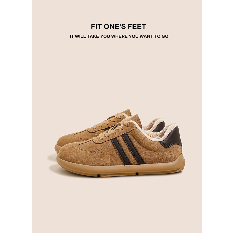 Leather and fleece vintage German training shoes for women, 2024 new style, soft sole, soft upper, insole height-increasing, casual and versatile student Birken shoes Application Scenario