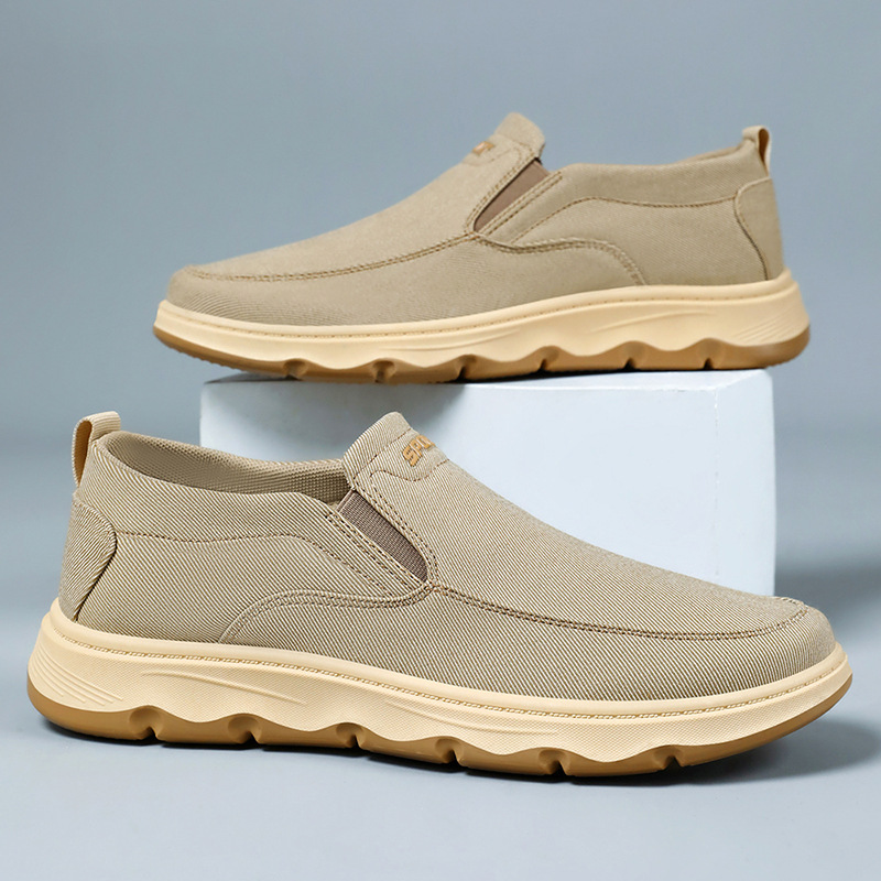 Spring cross-border wholesale of new sporty style old Beijing cloth shoes, versatile, breathable and soft-soled men's single shoes details Picture