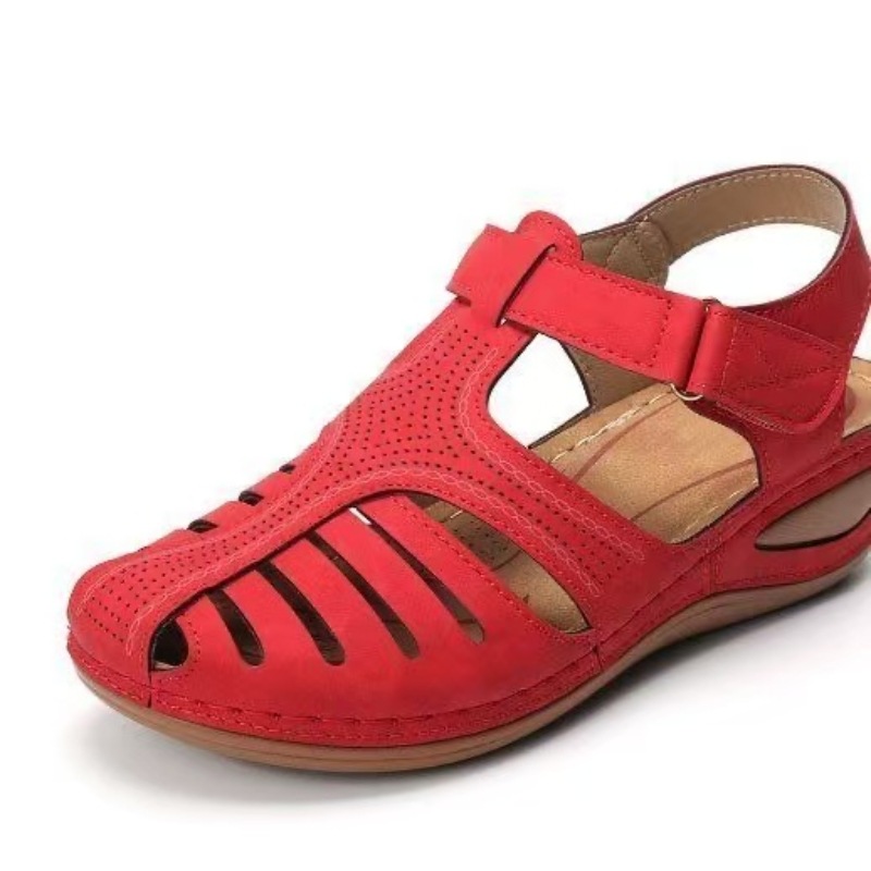 Cross-border trade large-sized thick-soled flip-flops for women, 2025 summer new style, European and American Roman Baotou women's shoes, size 43 wish full figure