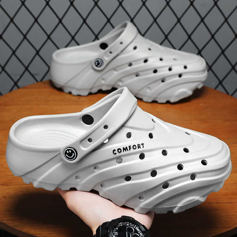 Men's clogs, EVA soft-soled flip-flops, breathable and non-stuffy sandals, thick-soled, fashionable and versatile casual shoes full figure