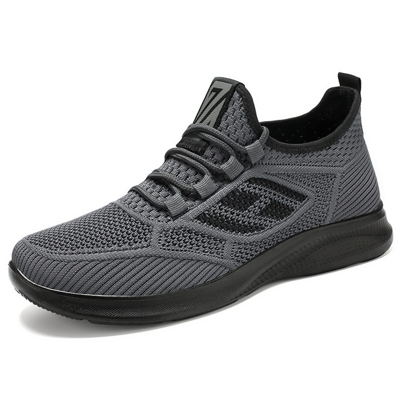 Men's shoes, sports shoes, breathable mesh shoes, non-smelly feet, flying woven shoes, soft-soled, comfortable running shoes, fashionable and trendy casual shoes Item Picture