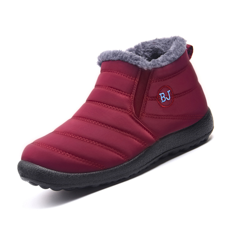 Wholesale of cotton shoes for women, cross-border large-sized women's shoes, export snow boots with fleece and thickened warmth, short boots, TEMU cotton boots for women Item Picture
