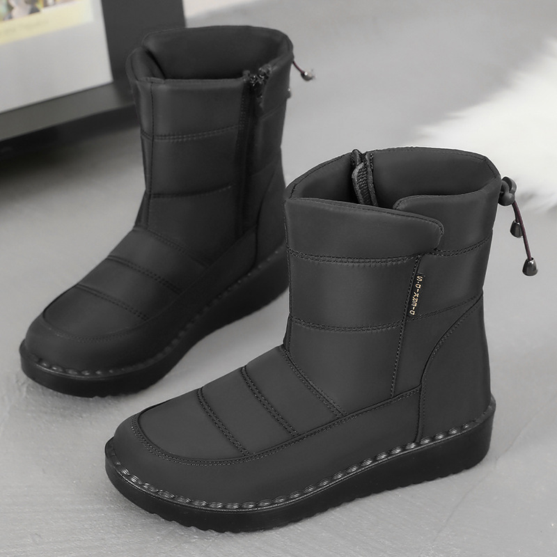 Women's shoes, cotton shoes, winter cross-border long women's boots, fleece and thickened outdoor warm snow boots, polyurethane lightweight cotton boots details Picture