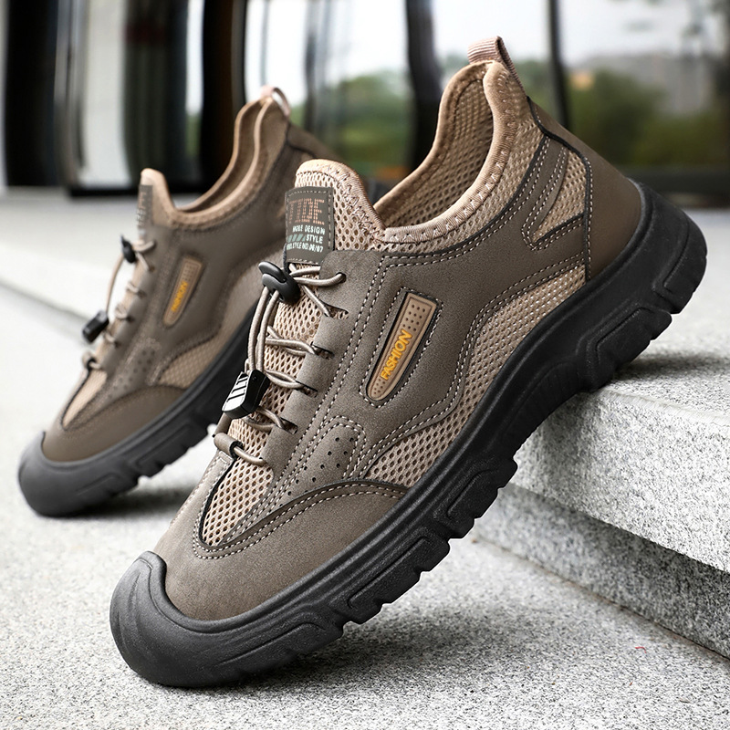 Men's casual shoes, breathable mesh shoes, soft-soled comfortable dad shoes, outdoor hiking shoes, versatile men's shoes, work shoes details Picture