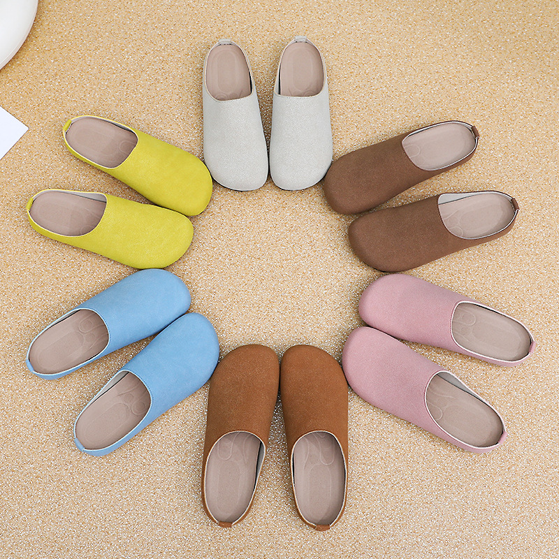 Summer casual shoes for women, dopamine-colored Burken shoes, soft-soled, not tiring to the feet, half-flat shoes Application Scenario