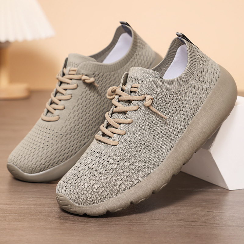 Men's casual shoes, cross-border trade men's shoes for Japan and South Korea, lightweight sports shoes, breathable and non-smelly feet, flying woven shoes, running shoes full figure