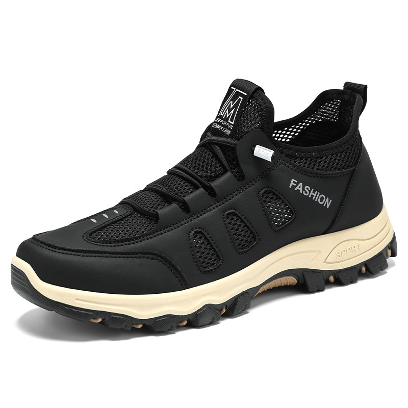 Men's shoes, sports shoes, breathable mesh shoes, soft-soled, comfortable and casual shoes, fashionable and versatile men's singles shoes, non-smelly feet, dad shoes Item Picture