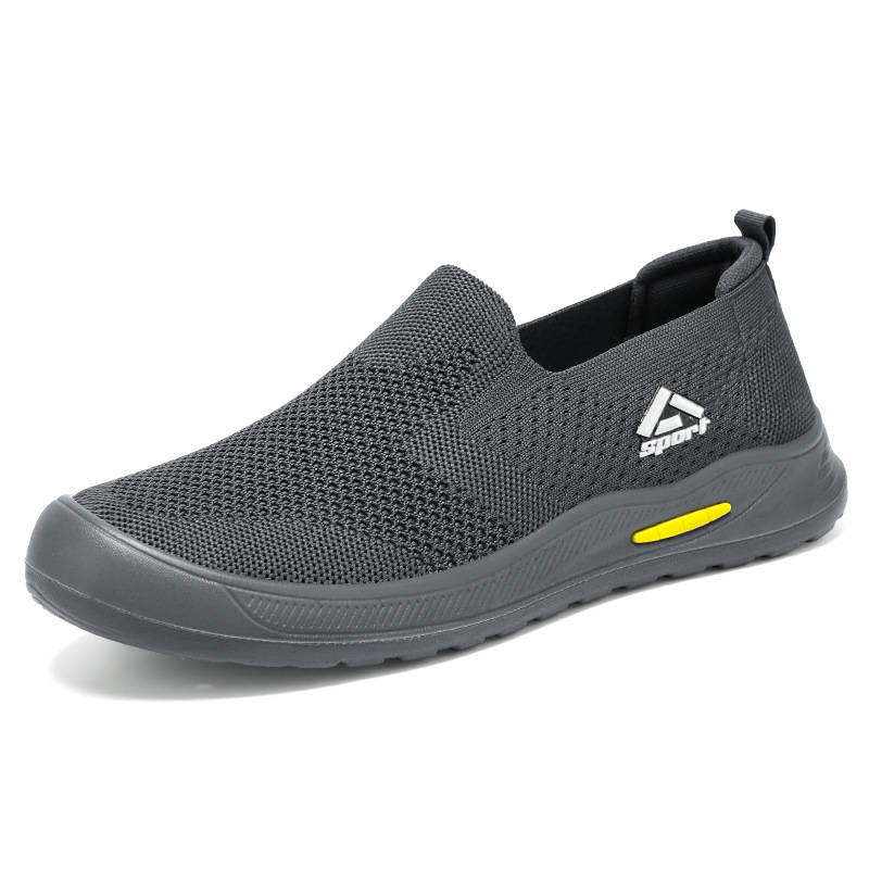 New men's cloth shoes, breathable and odorless, mesh shoes, one-step lazy shoes, soft-soled men's cloth shoes, cross-border casual shoes Item Picture