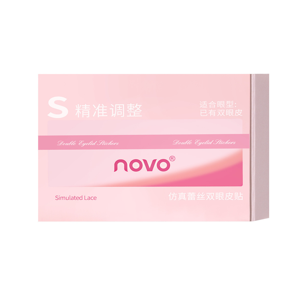 NOVO Faux lace Double eyelid stickers are invisible, natural, and leave no trace. They are specially designed for single eyelids and puffy eyes Item Picture