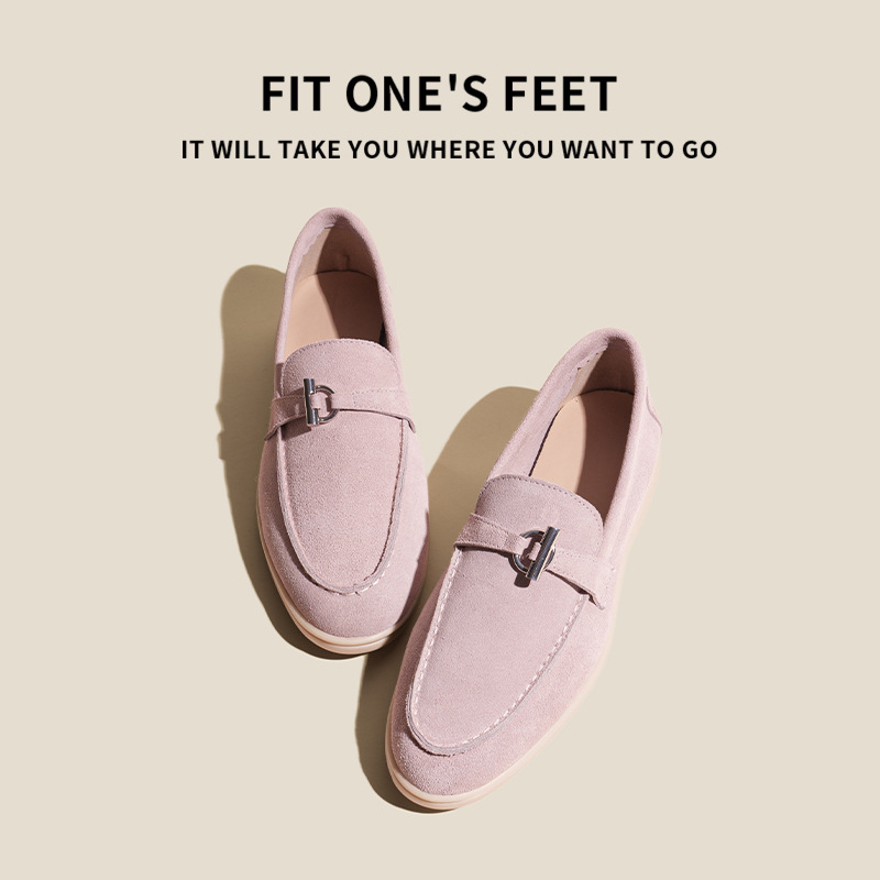 25 classic autumn export leather soft-soled fringed LP loafers with round toe, comfortable one-step casual shoes for both men and women Specification drawing